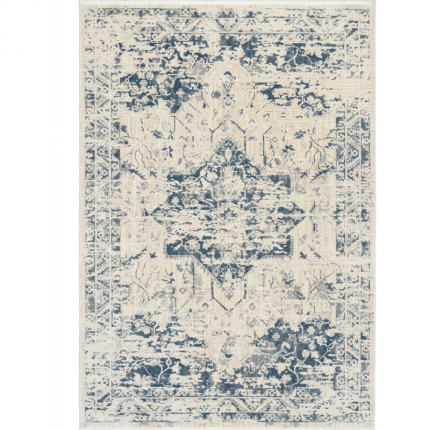 Tapis Grenada 358 Crème Bleu